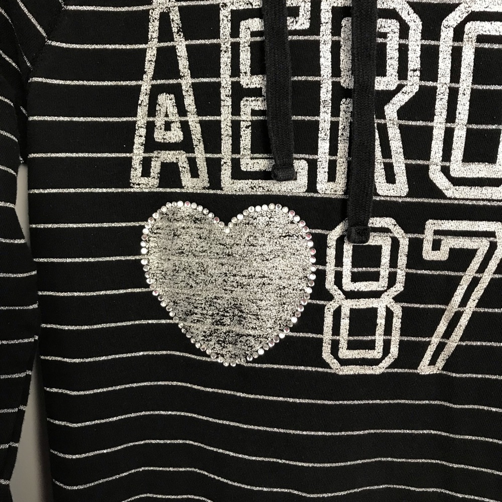AEROPOSTALE black and glitter hoodie ✨
